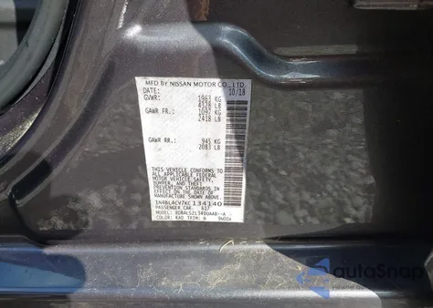 2019 Nissan Altima 2.5 Sr from USA, damaged, VIN 1N4BL4CV7KC134140